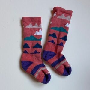 Smartwool Kids Socks size Small with Mountain Design